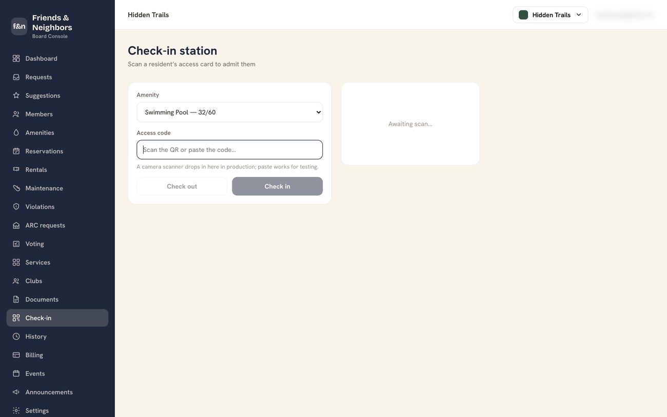 Check-in station